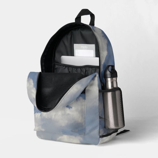 Cloud Dreamer Backpack Bedrukte Rugzak (Achterkan Hoek Rechts (Open))