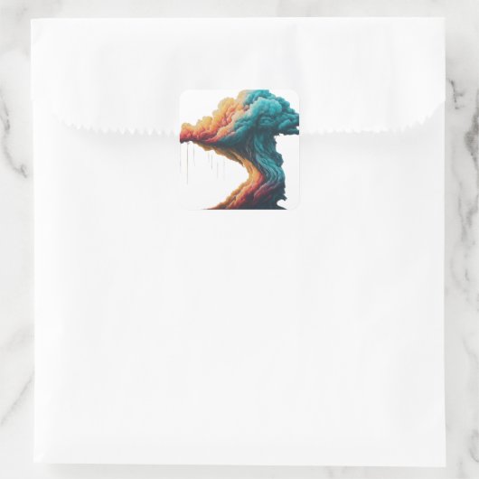 Cloud Dreams Vierkante Sticker (Tas)