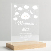 Cloud Dreamy Baby shower Momosa Bar Acryl Bord