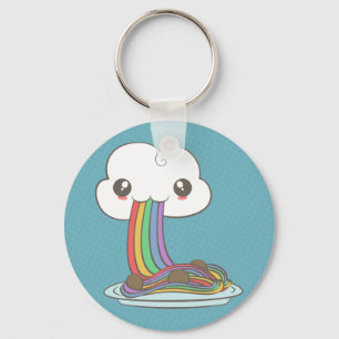 Cloud Eats Rainbow Spaghetti Sleutelhanger