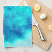 Cloud Effect Blue Tea Towel Theedoek (Quarter Fold)