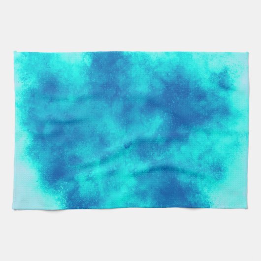 Cloud Effect Blue Tea Towel Theedoek (Horizontaal)