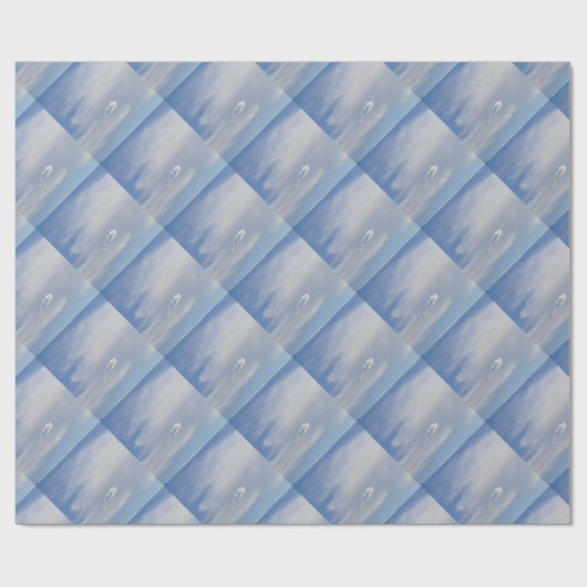 Cloud en cloud cadeaupapier (Vlak)