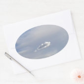 Cloud en cloud ovale sticker (Envelop)