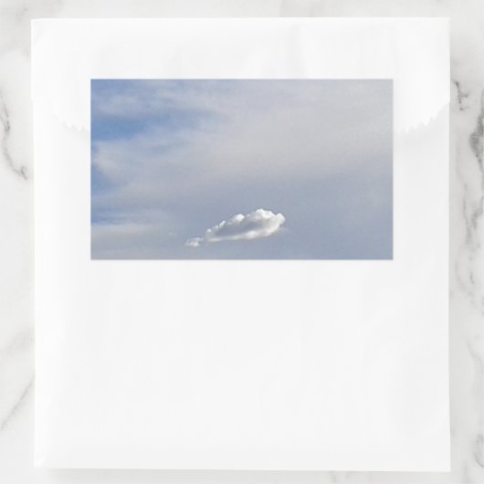 Cloud en cloud rechthoekige sticker (Tas)