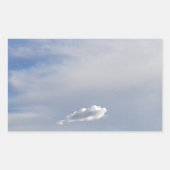 Cloud en cloud rechthoekige sticker (Voorkant)