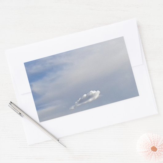 Cloud en cloud rechthoekige sticker (Envelop)