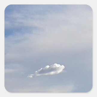 Cloud en cloud vierkante sticker