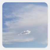 Cloud en cloud vierkante sticker (Voorkant)