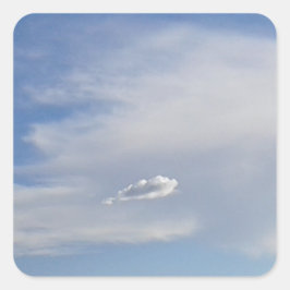 Cloud en cloud vierkante sticker