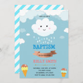 Cloud en ijsdoop thema Uitnodiging (Voorkant / Achterkant)