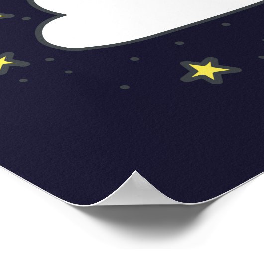 Cloud en maan poster (Hoek)