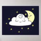 Cloud en maan poster (Voorkant)