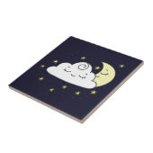 Cloud en maan tegeltje (Zijkant)