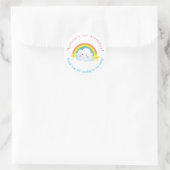 Cloud en Rainbow Kinderen Verjaardag dank u Ronde Sticker (Tas)