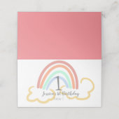 Cloud en regenboogpenseel Eerste verjaardag Plaatskaartje (Buitenkant ongevouwen)
