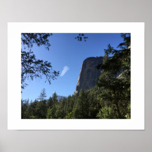 Cloud en Rock Yosemite Groene Kleur Fotografie Poster