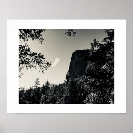 Cloud en Rock Yosemite Zwart-wit Poster (Voorkant)