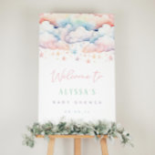 Cloud en Stars Baby shower Welkomstbord Poster