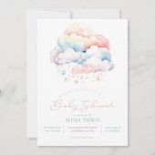 Cloud en Stars Genderneutraal Baby shower Kaart (Voorkant)