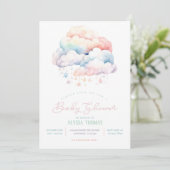 Cloud en Stars Genderneutraal Baby shower Kaart (Staand voorkant)