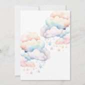 Cloud en Stars Genderneutraal Baby shower Kaart (Achterkant)