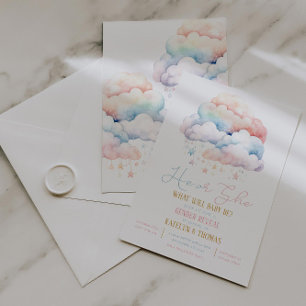 Cloud en sterren Geslacht onthullen uitnodiging