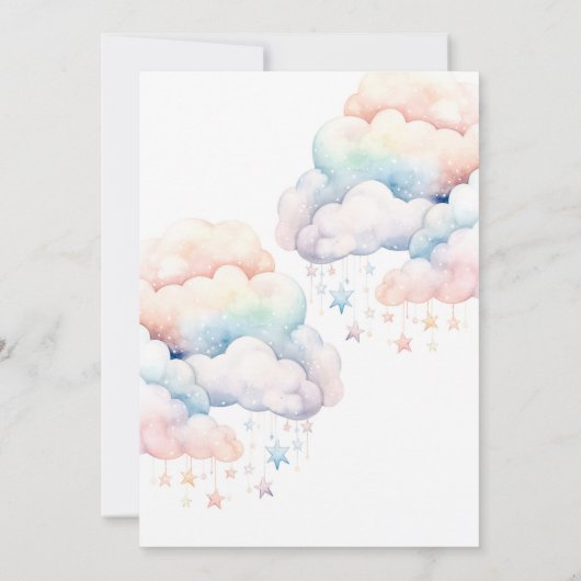 Cloud en sterren Geslacht onthullen uitnodiging (Achterkant)