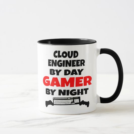 Cloud Engineer houdt van het spelen van videogames Mok (Rechts)