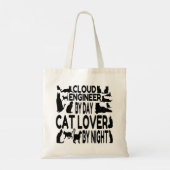 Cloud Engineer Houdt van Katten Tote Bag (Achterkant)