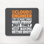 Cloud Engineer I Try To Make Things Funny Sayings Muismat (Met muis)