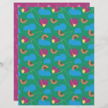 Cloud Floral Scrapbook Papier