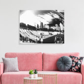 Cloud Gate The Bean Chicago Wit en Zwart Lndscp Canvas Afdruk (Insitu (Woonkamer))