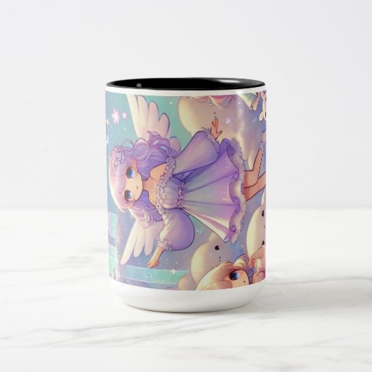 Cloud girl design tweekleurige koffiemok (Center)