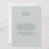 Cloud Gray Heart Wreath 2 in 1 Weddenschap Kaart (Achterkant)