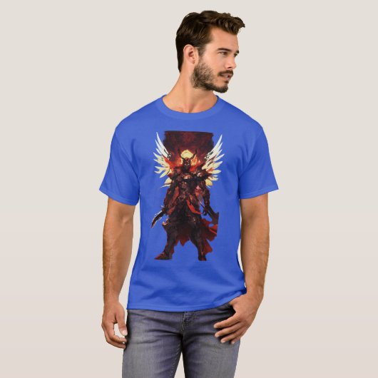 Cloud Guardian: De digitale duivelsengel T-shirt (Voorkant volledig)