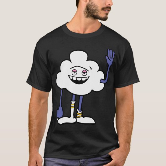 Cloud Guy pest ontwerp T-shirt (Voorkant)