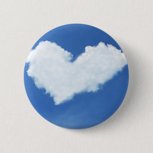 Cloud hart ronde button 5,7 cm