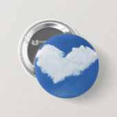 Cloud hart ronde button 5,7 cm (Voorkant /achterkant)