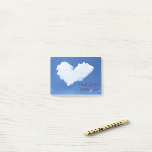 Cloud Heart Post-it® Notes (Op bureau)