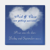 Cloud Heart Save the Date Magnet (Voorkant)