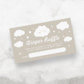 Cloud Heaven Verzonden Baby shower Luier Raffle Informatiekaartje