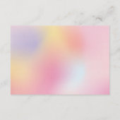 Cloud Holographic Heaven Books for Baby Shower Informatiekaartje (Achterkant)