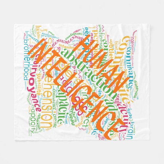 Cloud Human Intelligence Fleece Deken (Voorkant (Horizontaal))