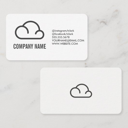 Cloud Icon Variatie Visitekaartje (Voorkant / Achterkant)