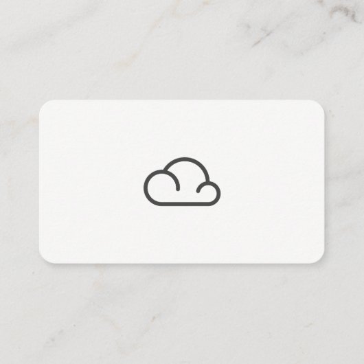 Cloud Icon Variatie Visitekaartje (Achterkant)
