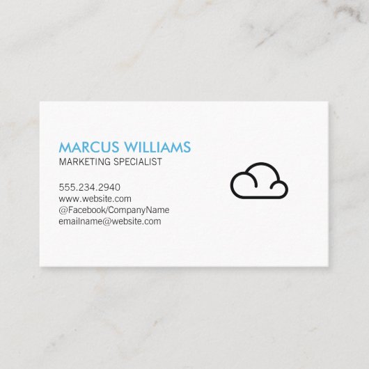 Cloud Icon Visitekaartje (Voorkant)