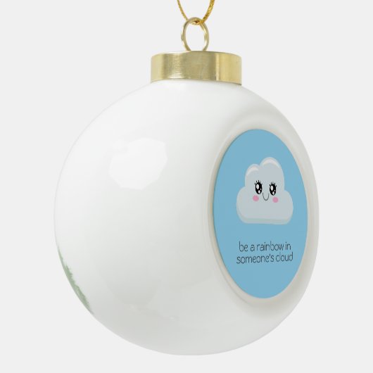 Cloud Keramische Bal Ornament (Links)