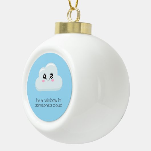 Cloud Keramische Bal Ornament (Rechts)