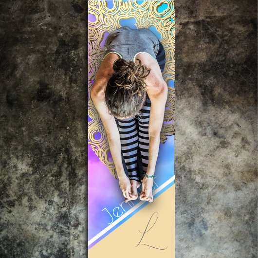 Cloud-kissed Serenity: De Golden Lace Yoga Mat